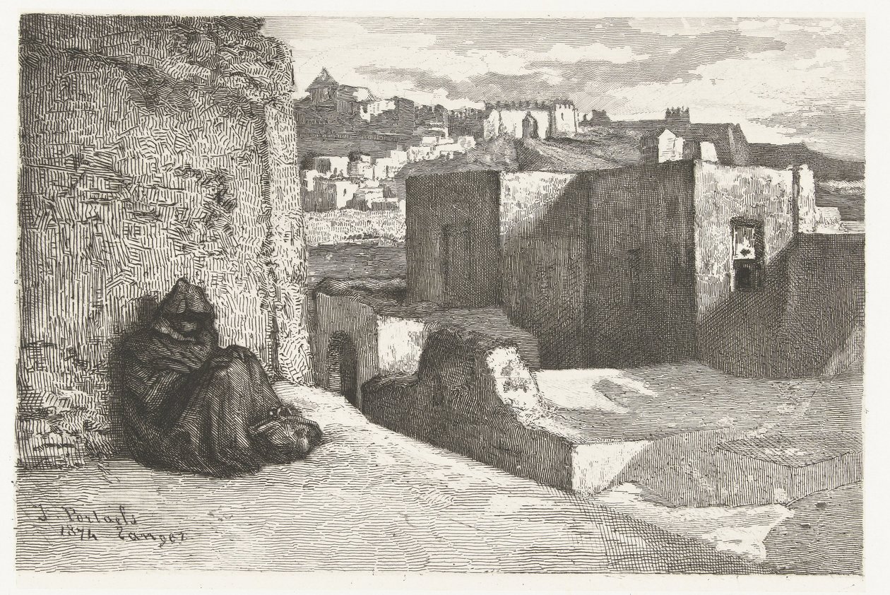 Utsikt over Tanger av Petrus Johannes Arendzen (attributed to)