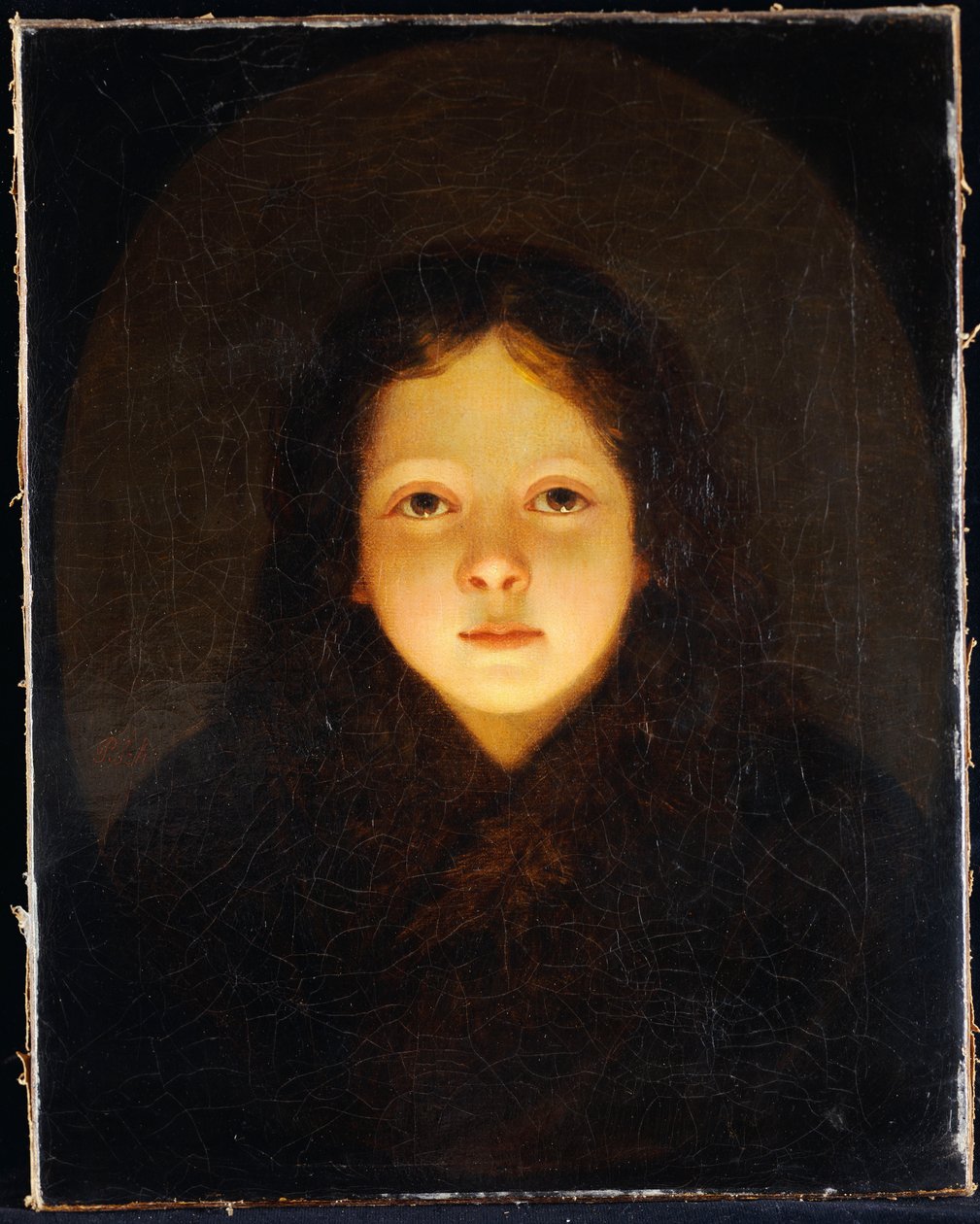 En jente, hode og skuldre av Petrus van Schendel