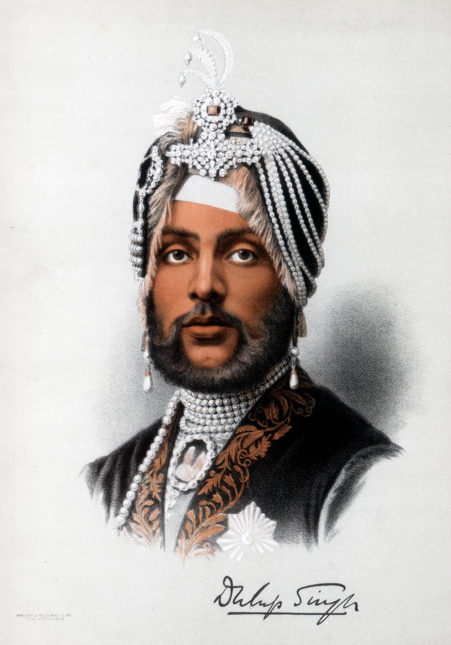 Duleep Singh, sikh-hersker, c1890. av Petter and Galpin Cassell