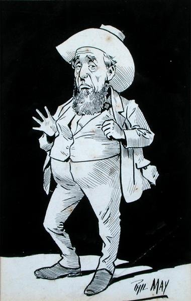 Cowboy (blekk på papir) av Phil May