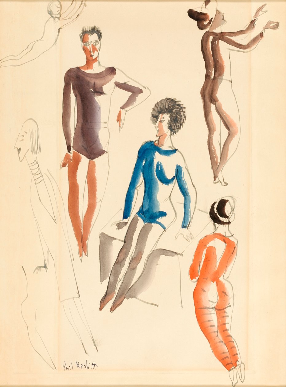 Humoristiske figurer, n.d. av Phil Nesbitt