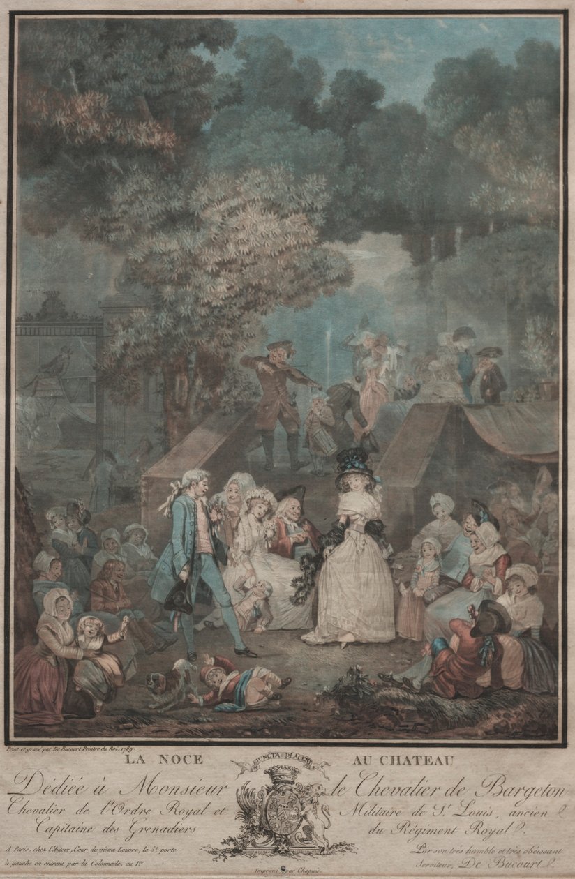 Bryllupet på slottet, 1789. av Philibert Louis Debucourt