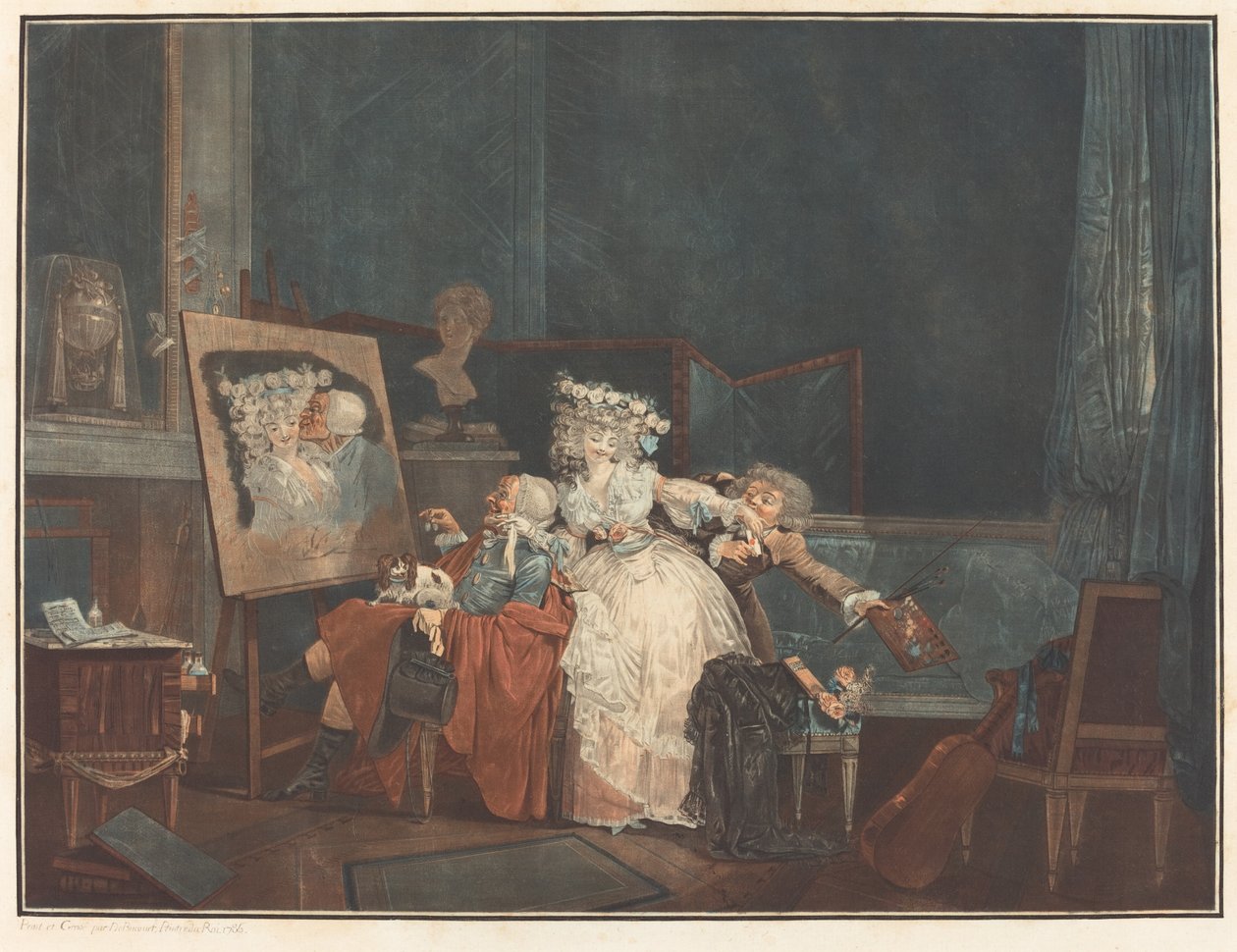 De to kyssene av Philibert Louis Debucourt
