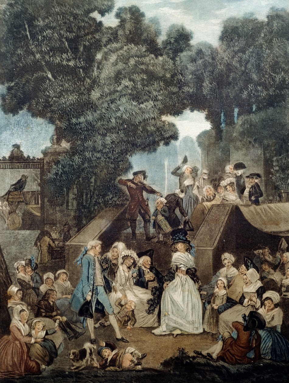 Bryllup på slottet av Philibert Louis Debucourt