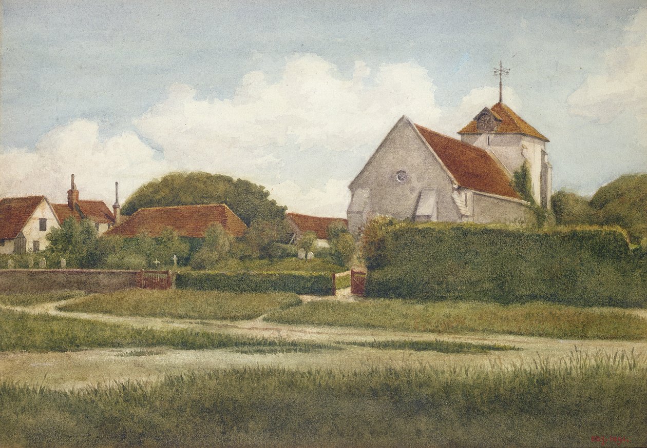 Landsbykirken, 1891 av Philip Burne Jones