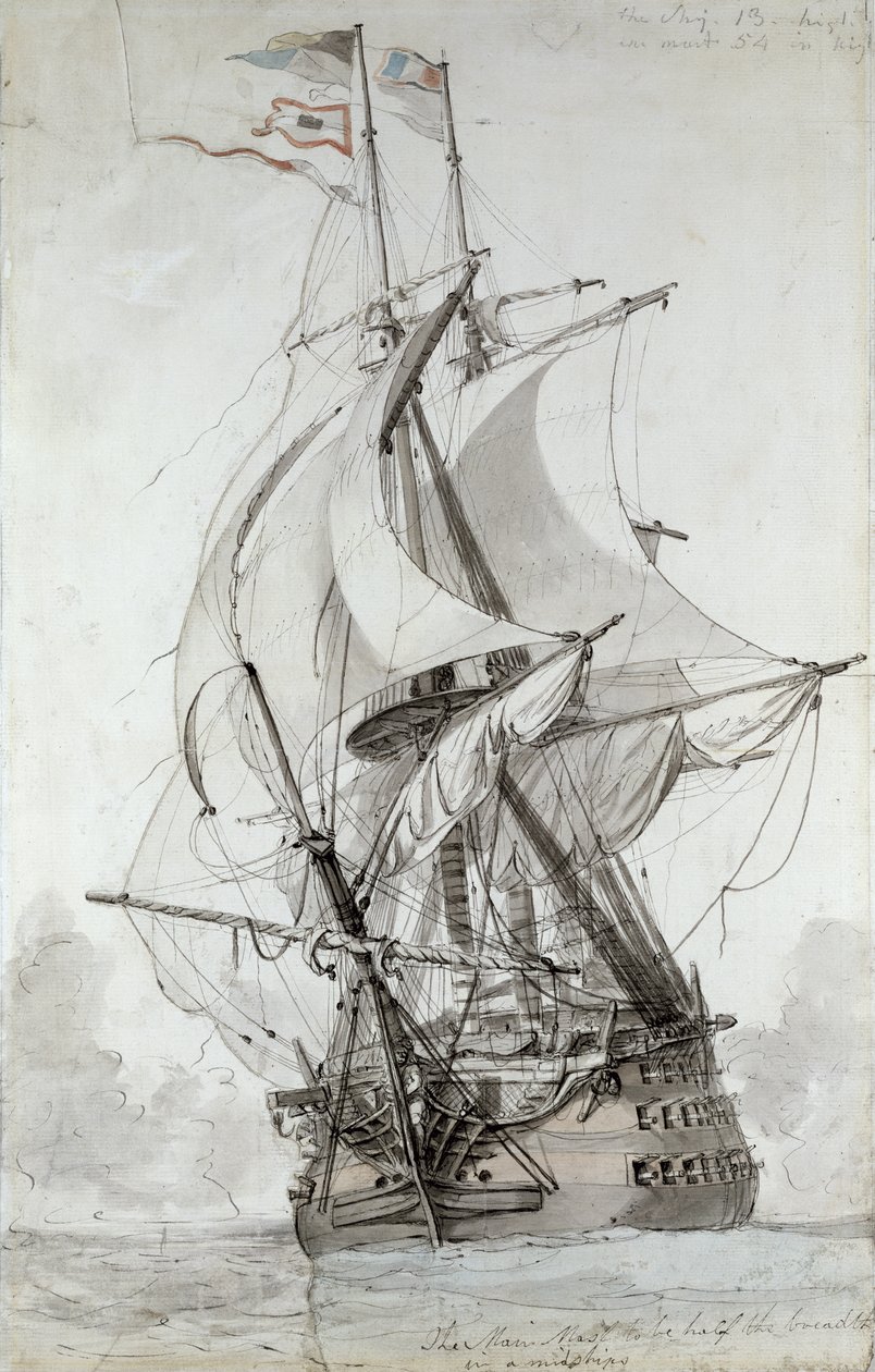 La Montagne, ca. 1794 (toalettpenn og blekk) av Philippe Jacques de Loutherbourg