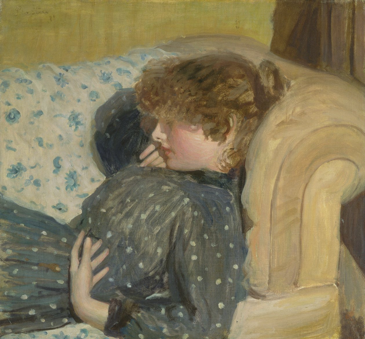 Jente på en sofa, 1891 av Philip Wilson Steer