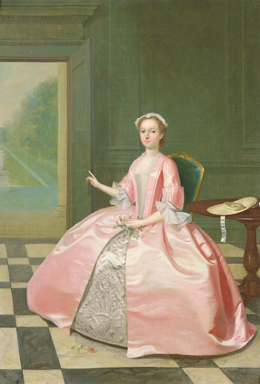 Portrett av fru Nevel av Philip van Dyck