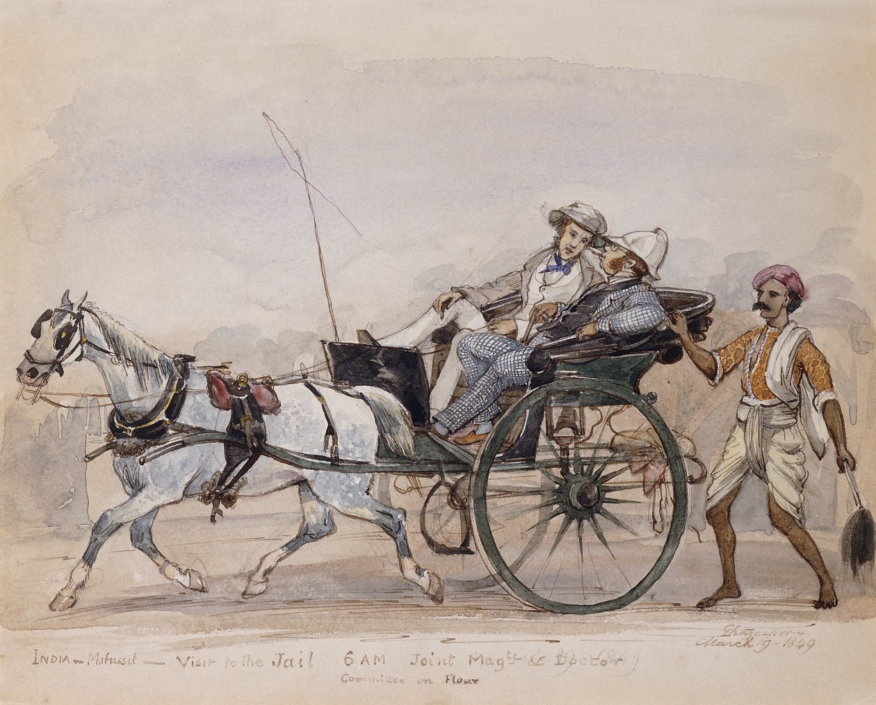 Et besøk i fengselet, 1849 av Philip Charles Trench