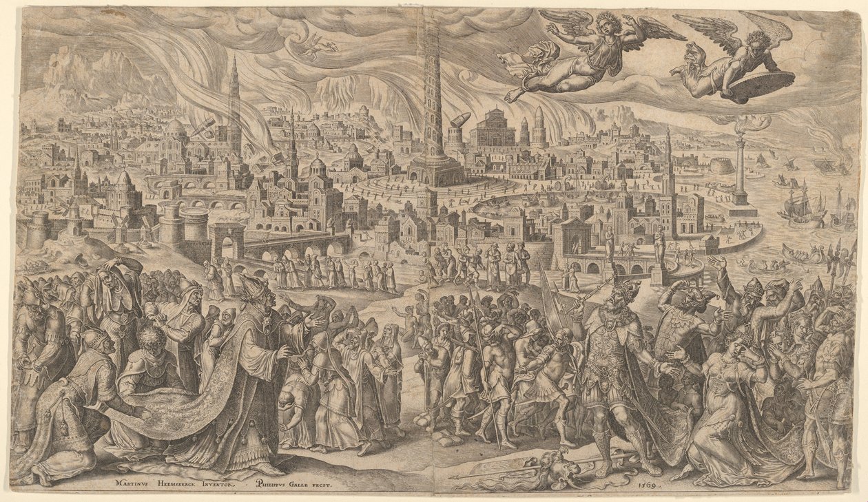 Babylons fall, 1569. av Philip Galle
