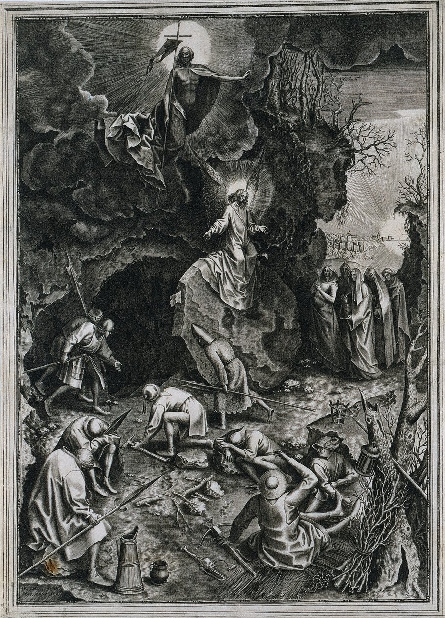 Kristi oppstandelse, ca. 1562. av Philip Galle