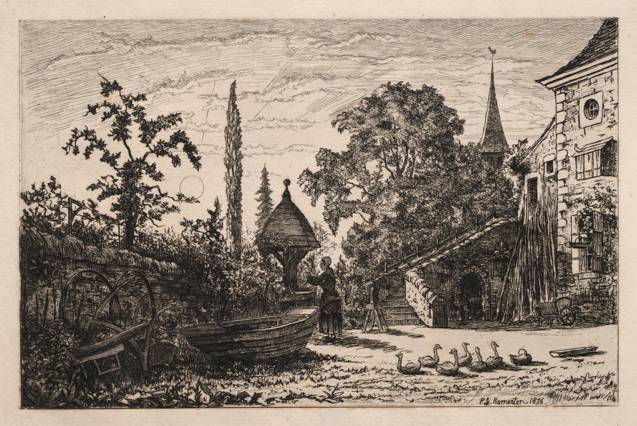 Gårdsplassen av Philip Gilbert Hamerton