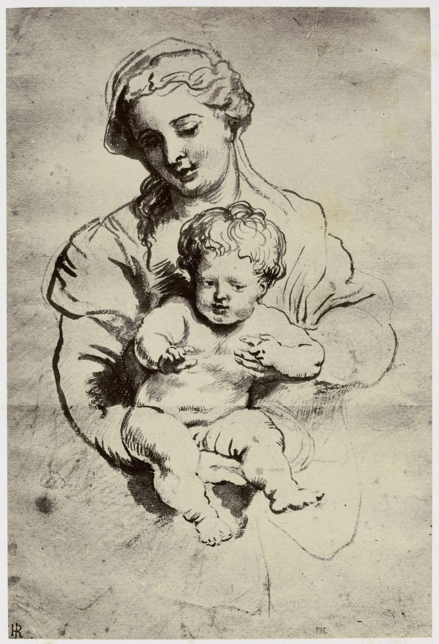 Rubens, hans kone og barn av Philip Henry Delamotte