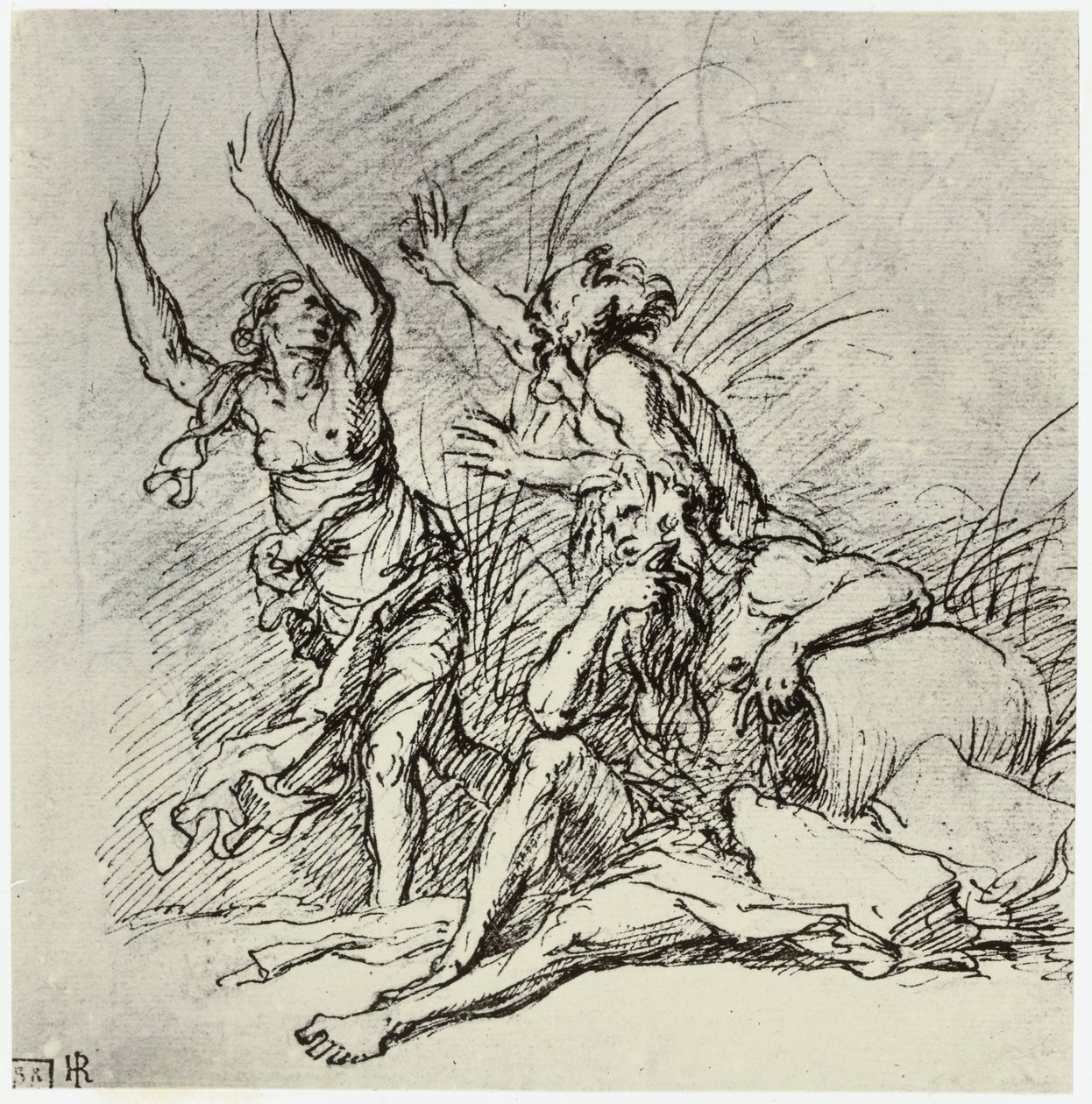 Salvator Rosa, Pan og Syrinx av Philip Henry Delamotte