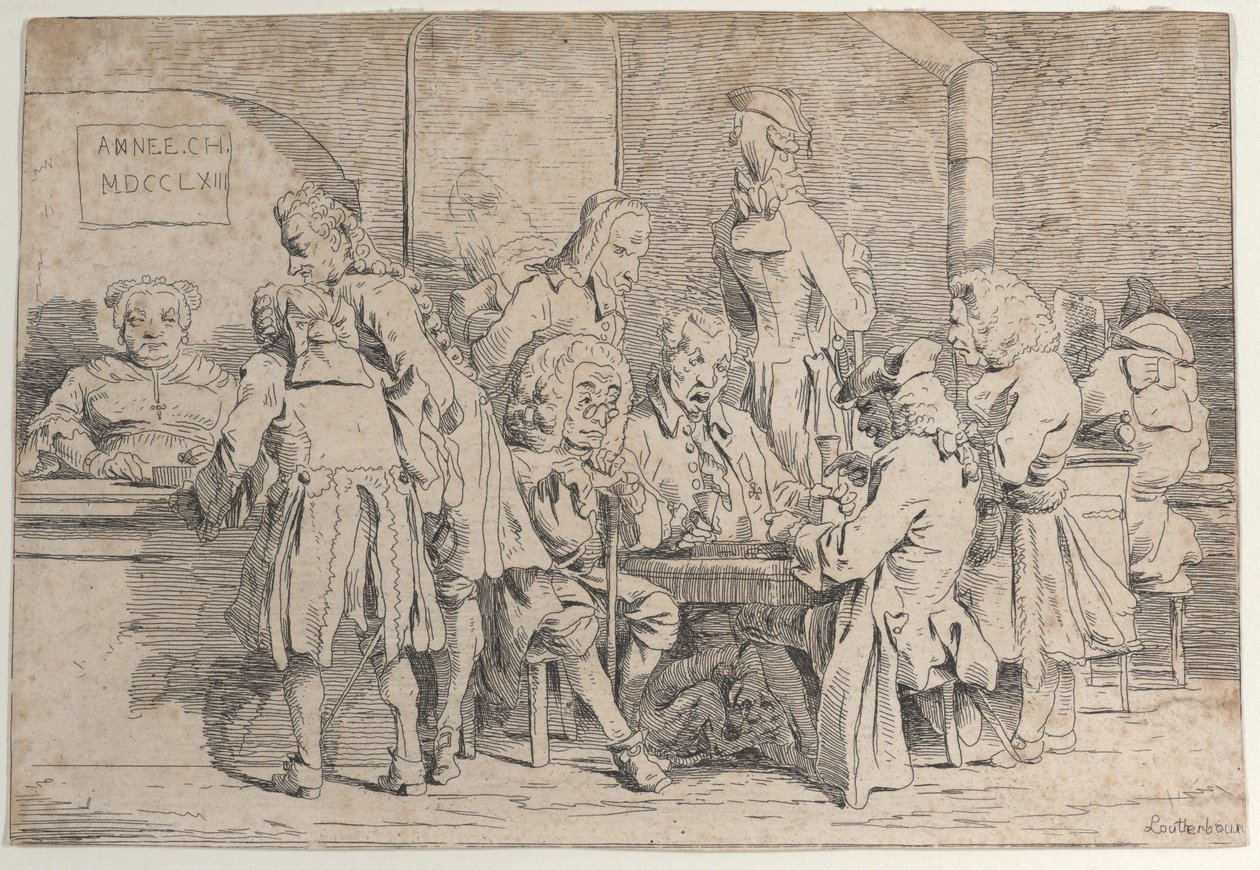 Spiller Tric Trac, 1763., 1763. av Philip James de Loutherbourg