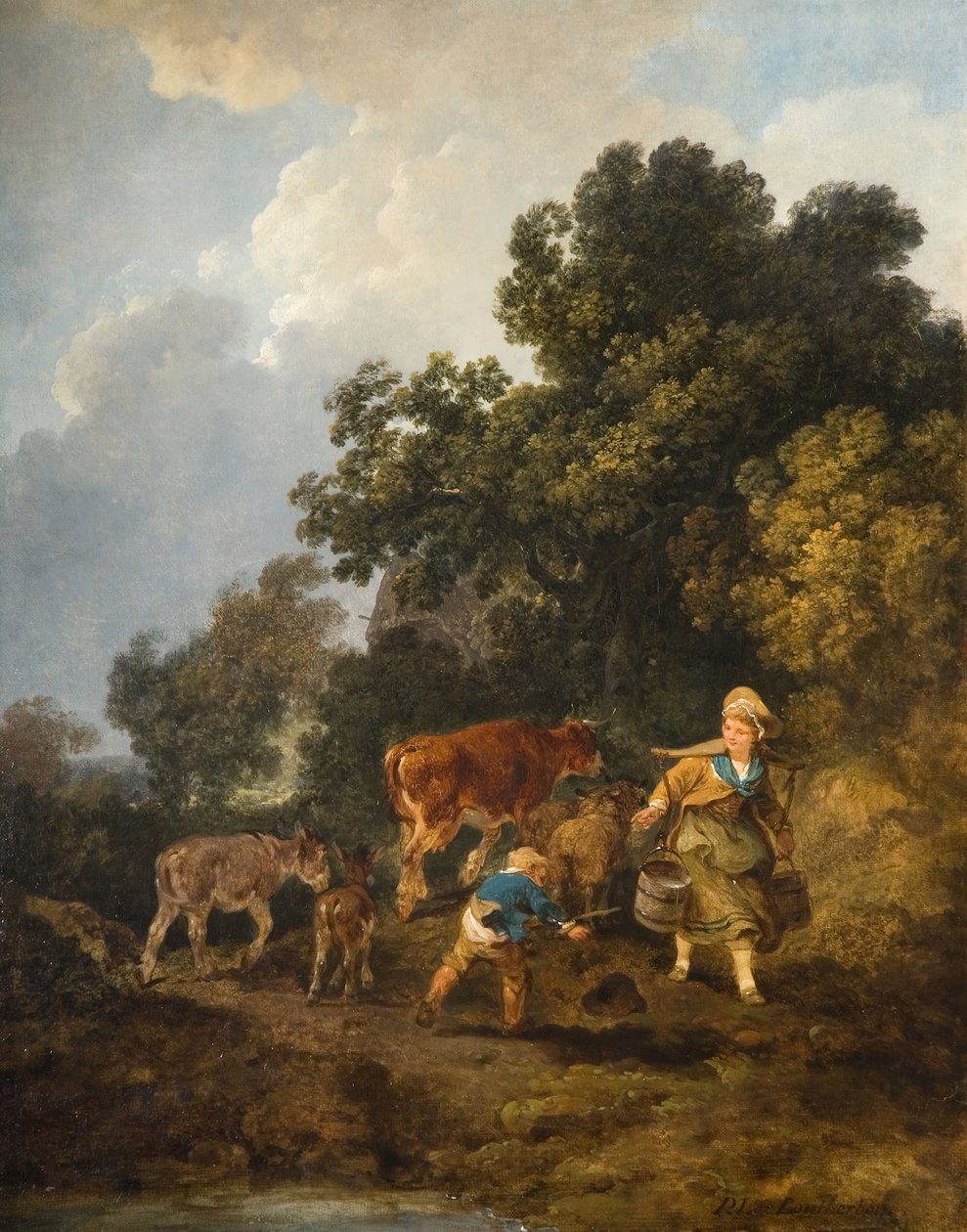 The Milkmaid, 1800. av Philip James de Loutherbourg