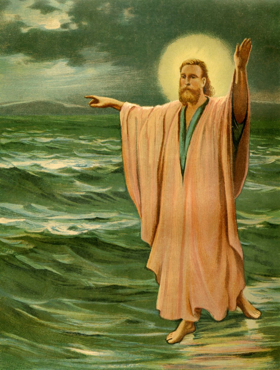 Jesus går på vannet av Philip Richard Morris