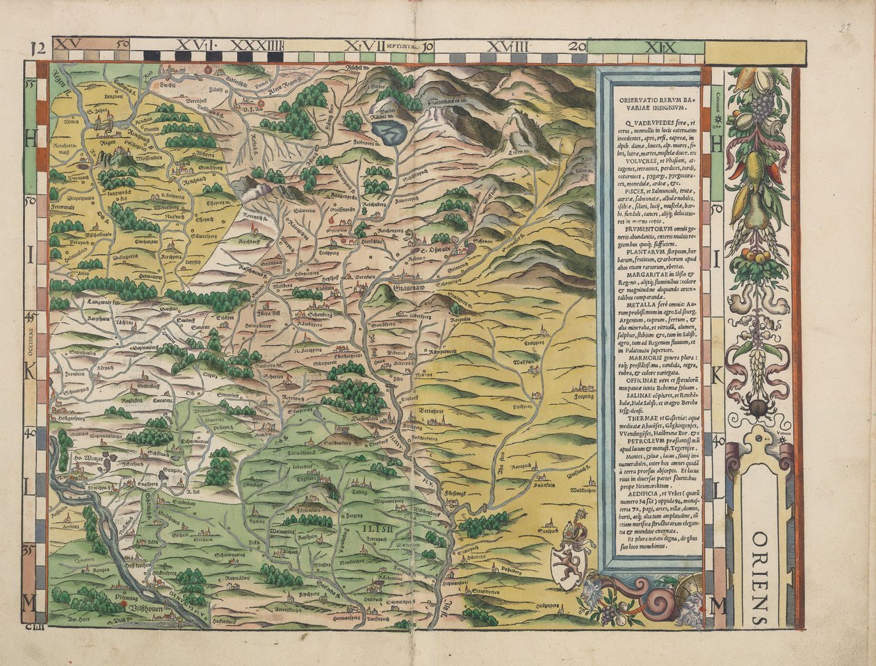 Bayerske countrybord fra 1568 (panel 12) av Philipp Apian