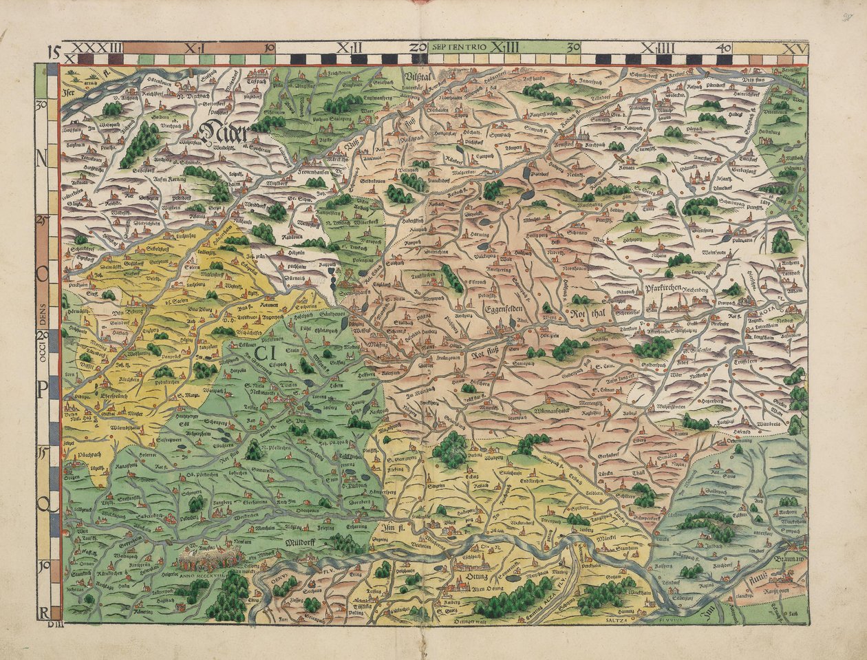 Bayerske countrybord fra 1568 (panel 15) av Philipp Apian