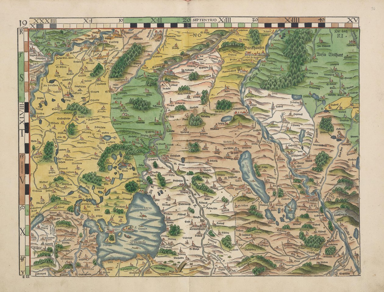 Philipp Apian - bayerske countrybord fra 1568 (panel 19) ca. 1 av Philipp Apian