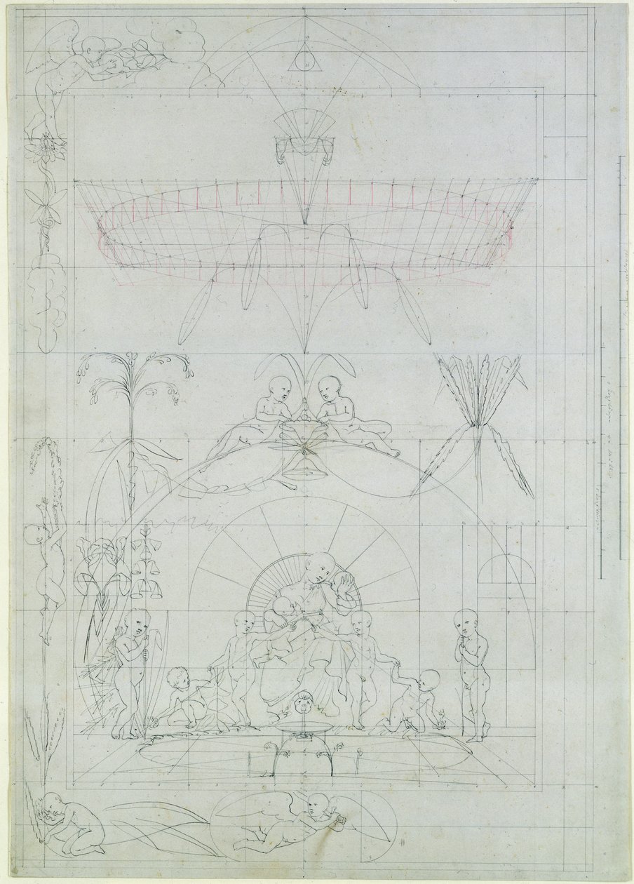 Dag, 1803 (blyant og vask på papir) av Philipp Otto Runge