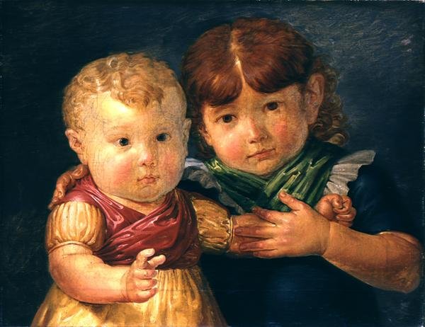 Kunstnernes barn, Maria Dorothea og Otto Sigismund Runge, 1809 av Philipp Otto Runge