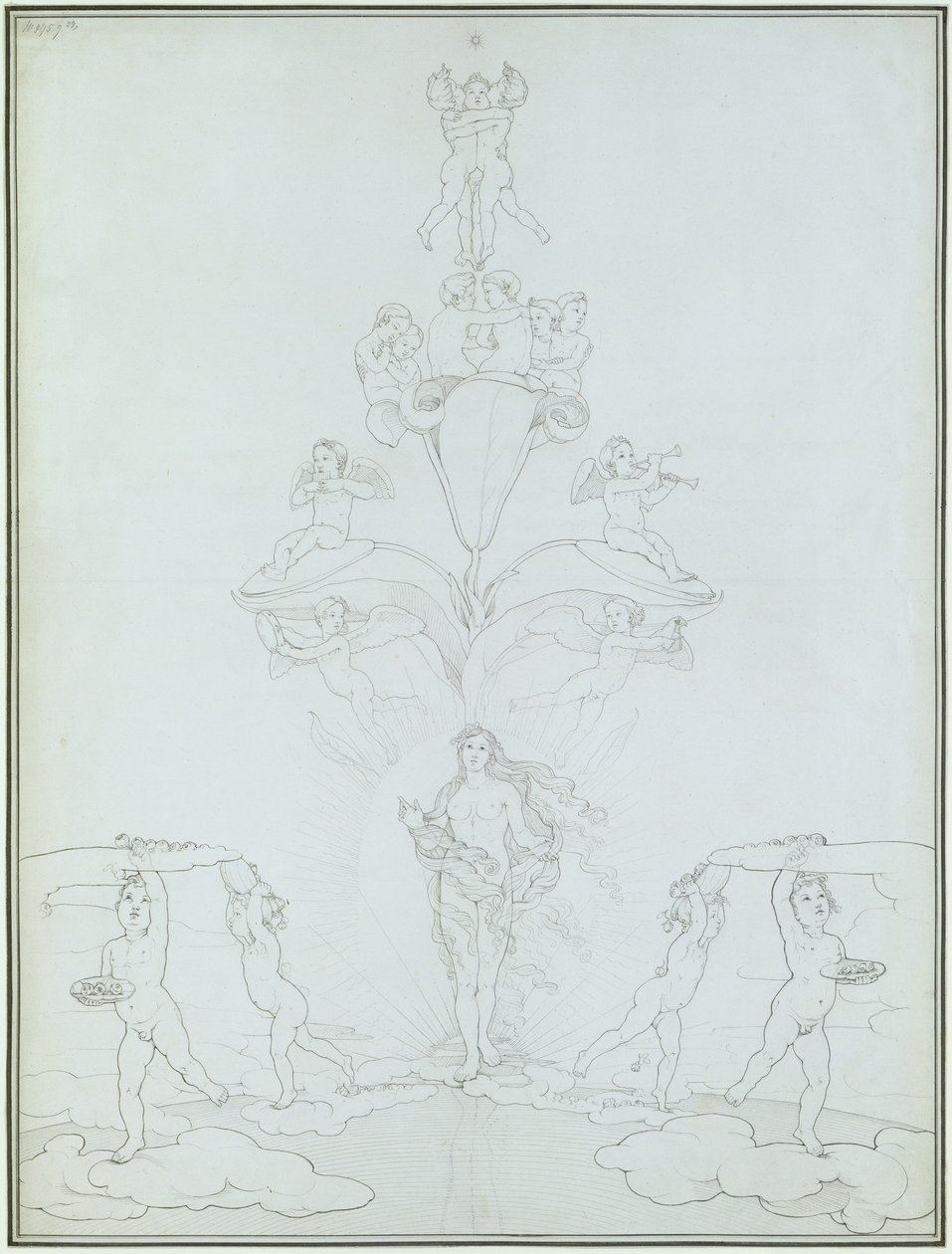 The Morning, 1803 (blekk på papir) av Philipp Otto Runge