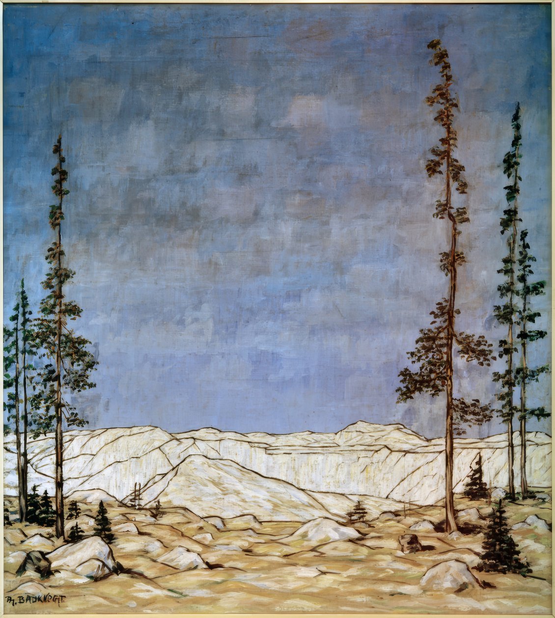 Fjelllandskap, (vinterlandskap) av Philipp Bauknecht