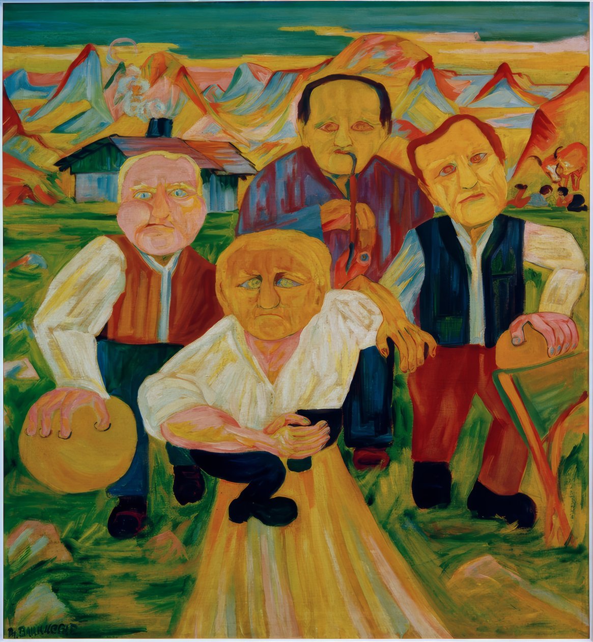 Bowler på alpen, (bowlingspiller) av Philipp Bauknecht