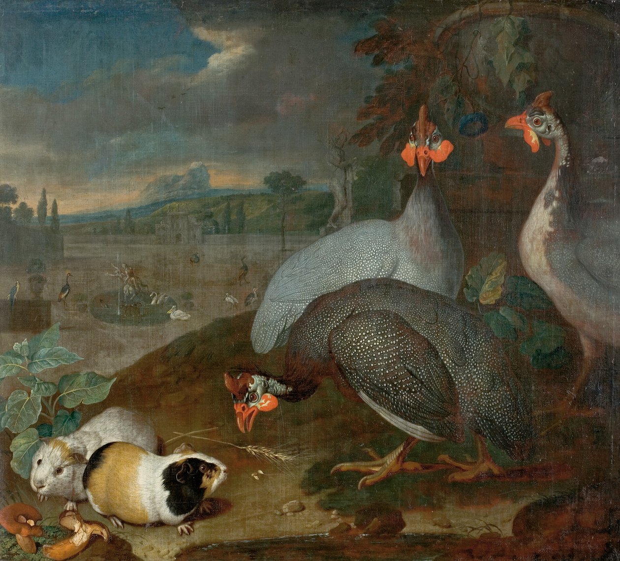 Marshøns med marsvin av Philipp Ferdinand de Hamilton