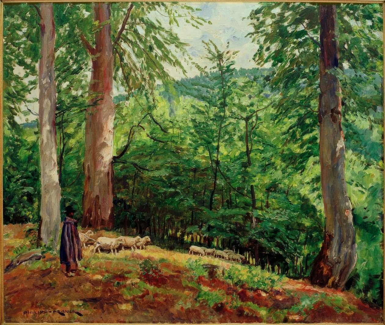 Hyrde med saueflokk i Taunus av Philipp Franck