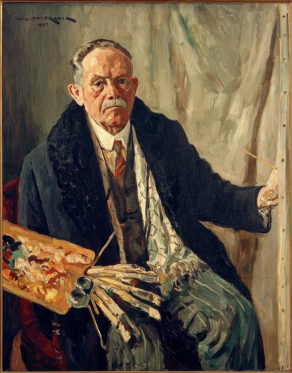 Selvportrett i frakken av Philipp Franck