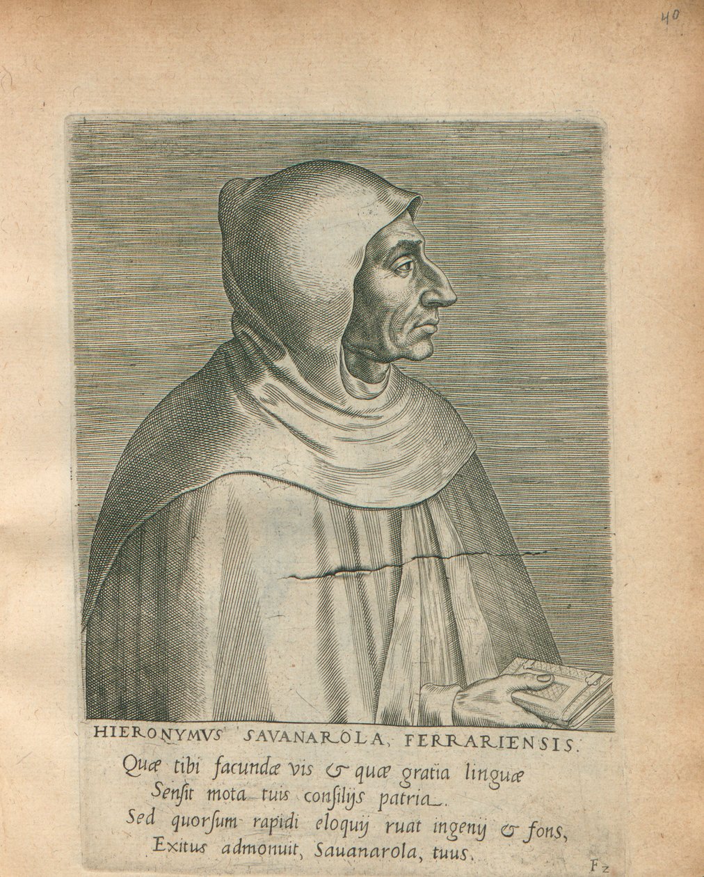 Girolamo Savonarola, 1572. av Philipp Galle