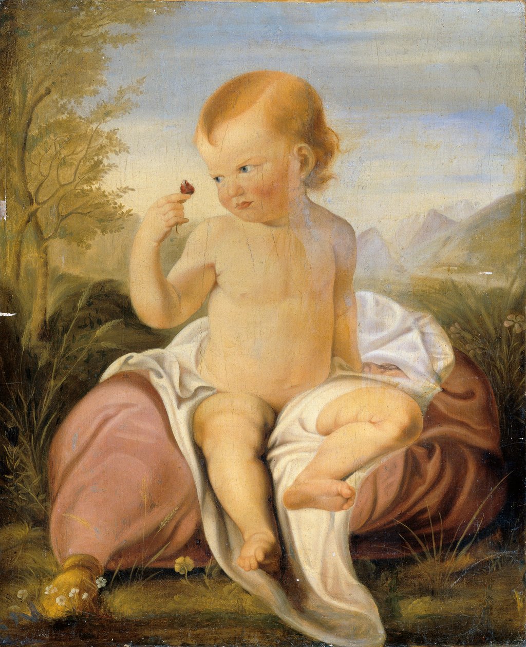 Barn med søt erteblomst av Philipp Otto Runge