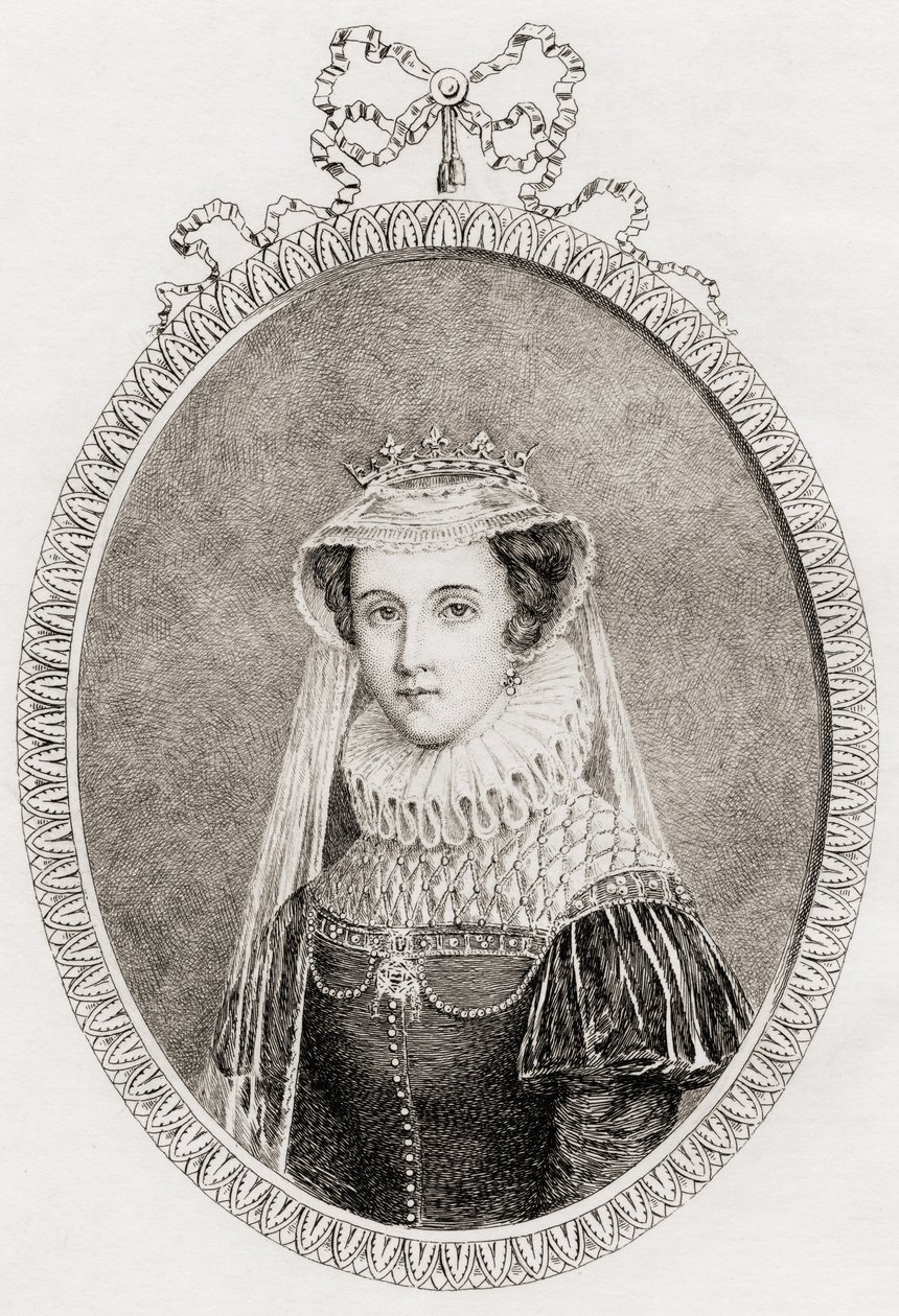 Mary Queen of Scots (1542-87) også Mary Stuart av Philippe after Mercier