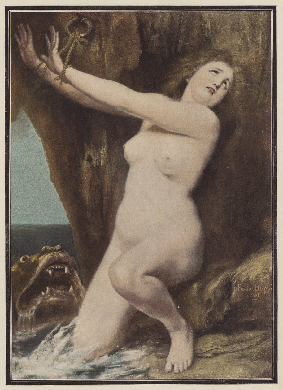 Andromeda (farge litho) av Philippe Felix Dupuis