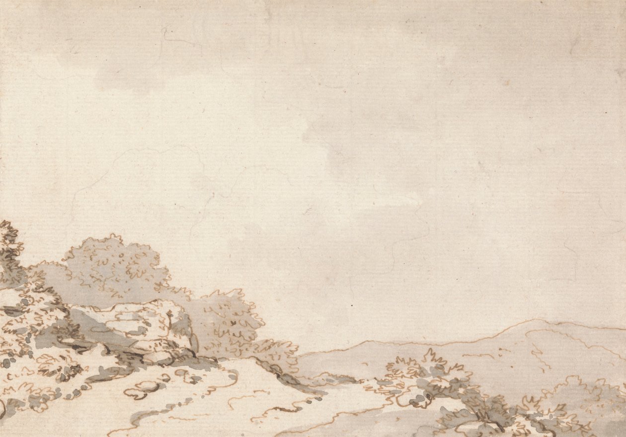 En sti på en bakketopp av Philippe Jacques de Loutherbourg