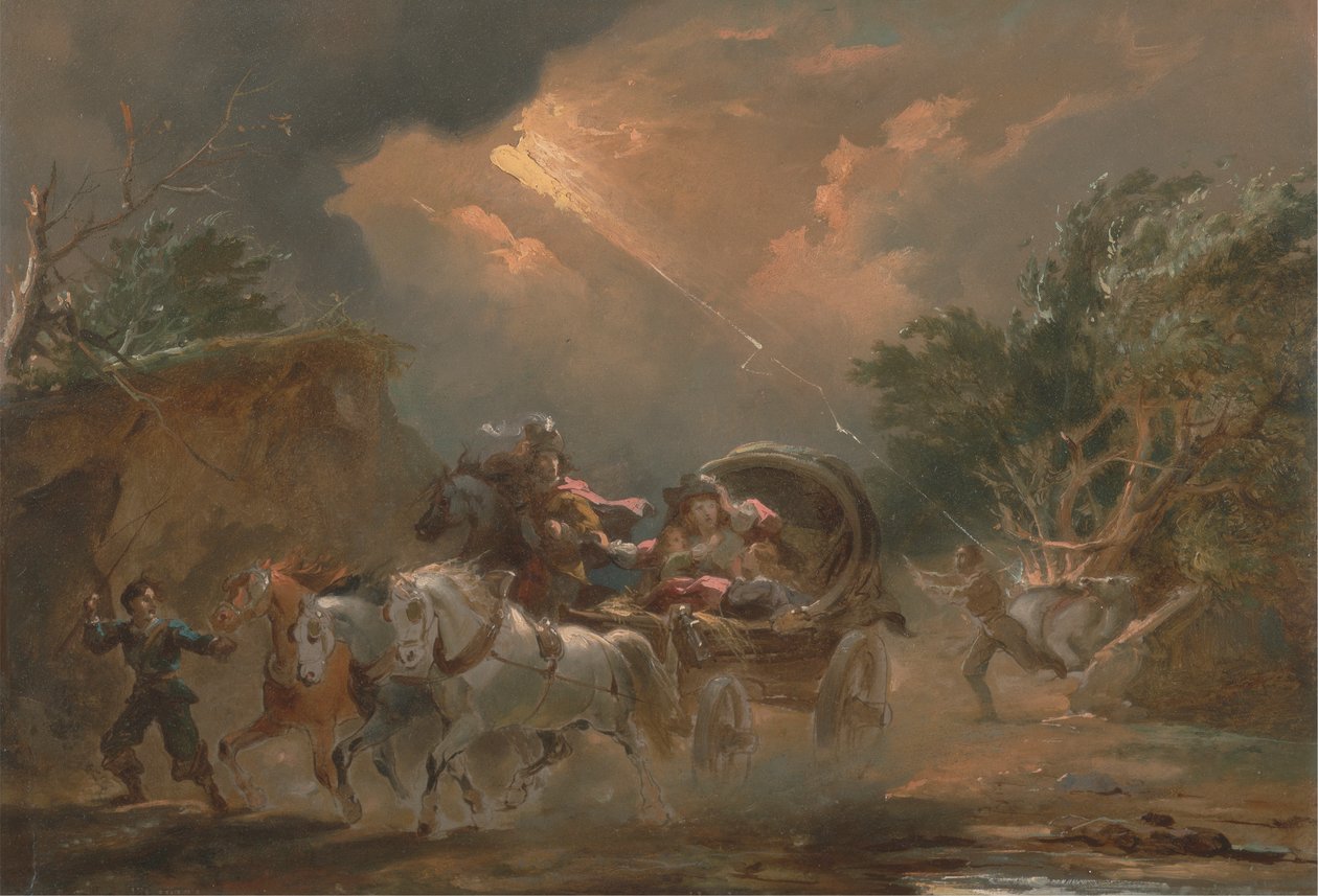 Trener i tordenvær av Philippe Jacques de Loutherbourg