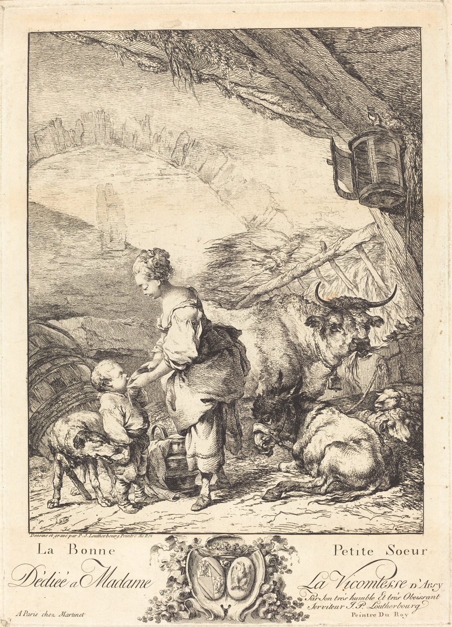 Den gode lillesøsteren av Philippe Jacques de Loutherbourg II
