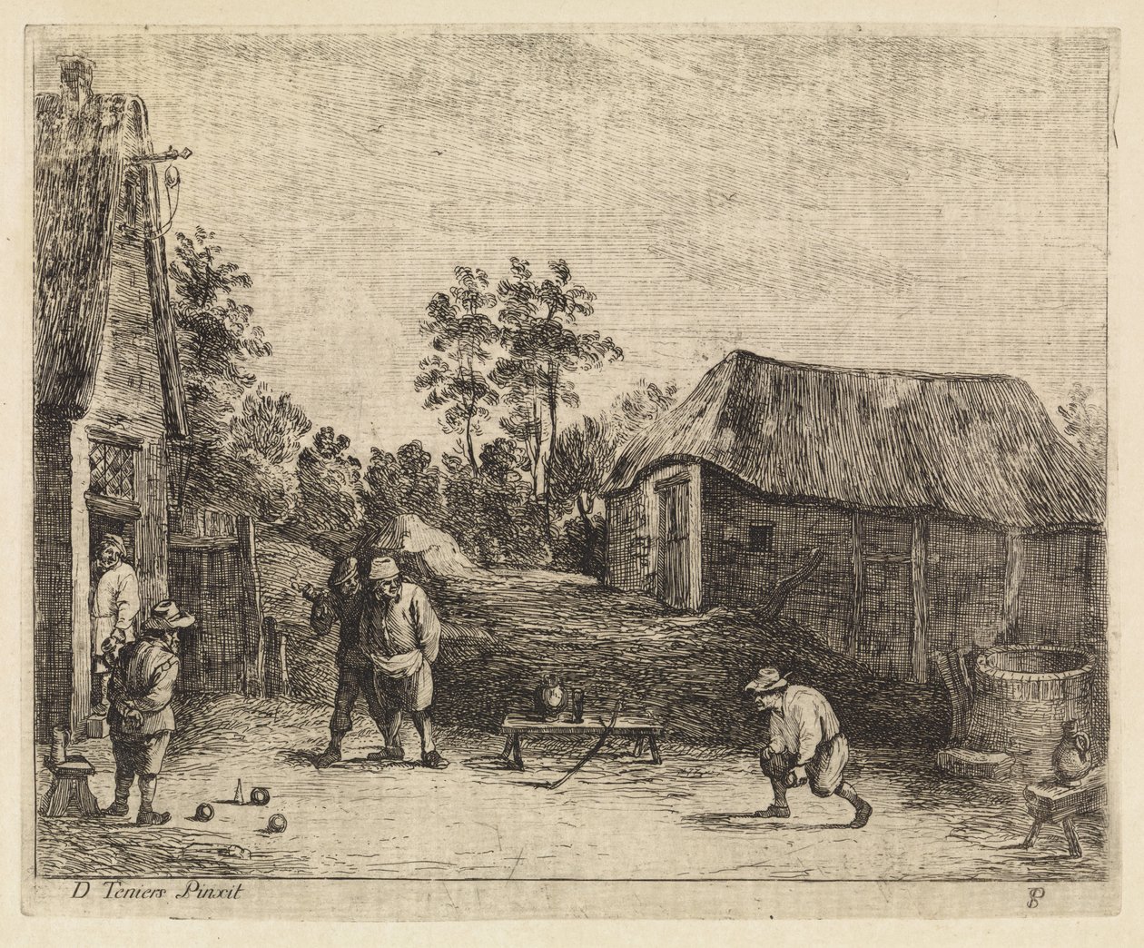 Bønder spiller boule av Philippe Lambert Joseph Spruyt