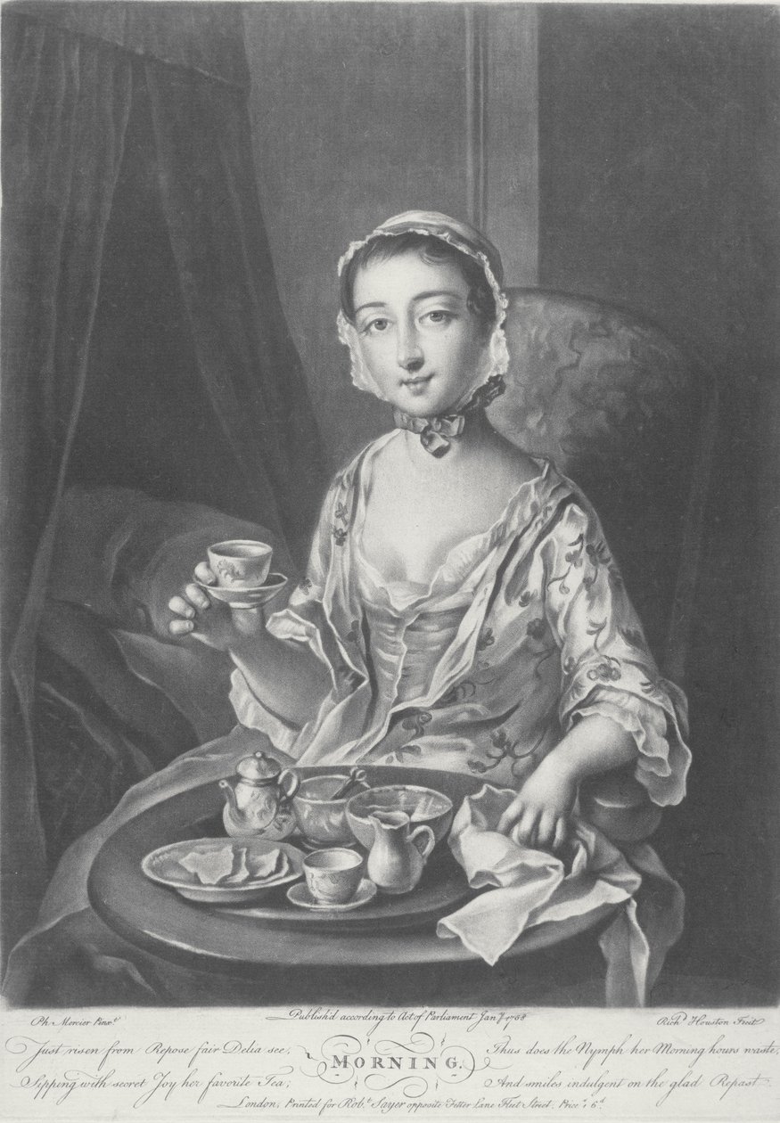 Morning, gravert av Richard Houston, 1758 av Philippe Mercier