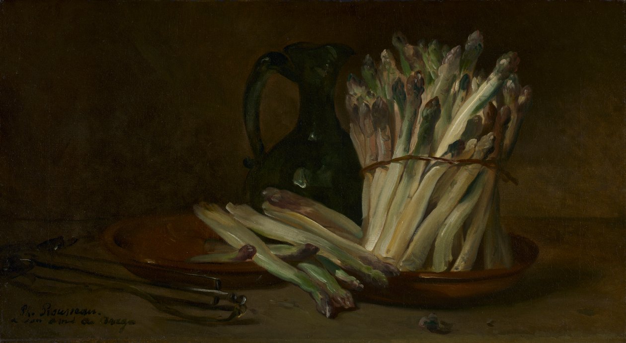 Stilleben med asparges av Philippe Rousseau