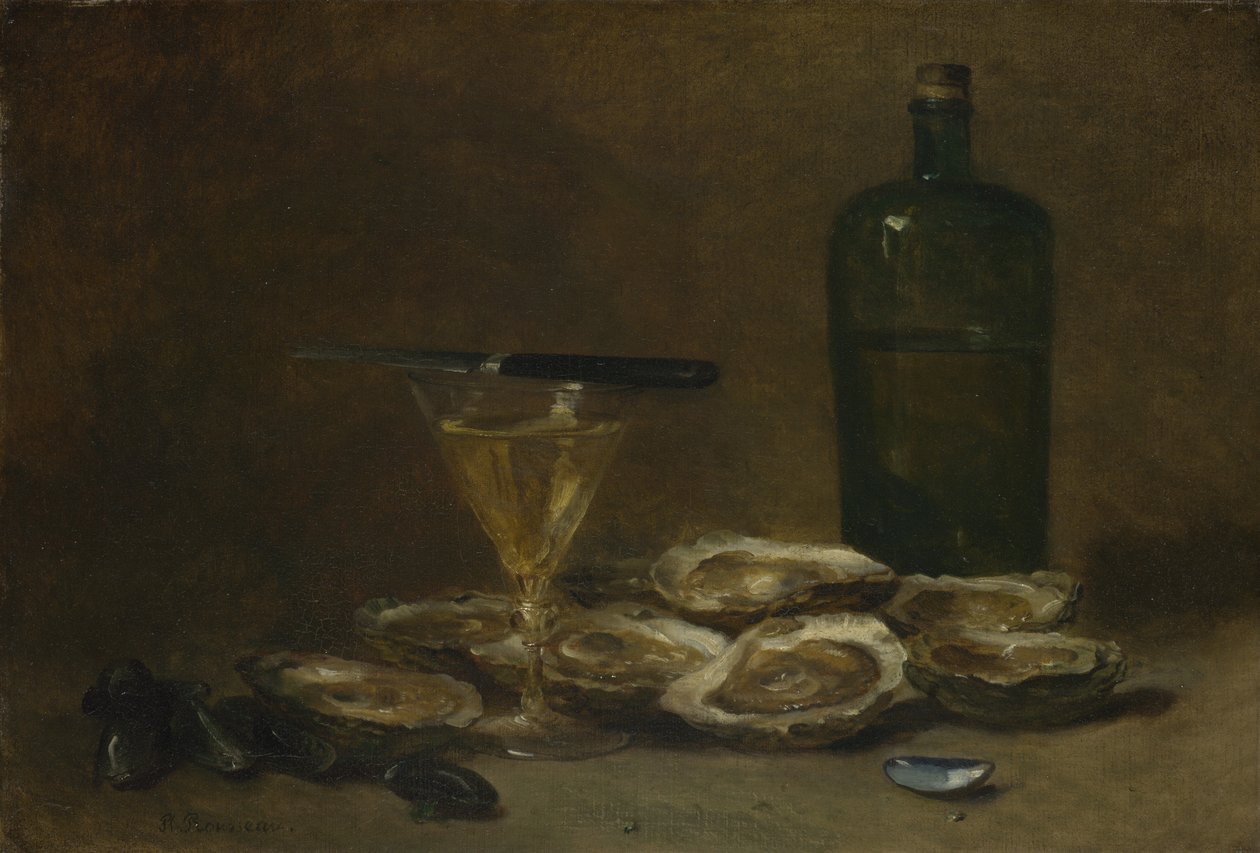 Stilleben med østers, 1875-1877 av Philippe Rousseau