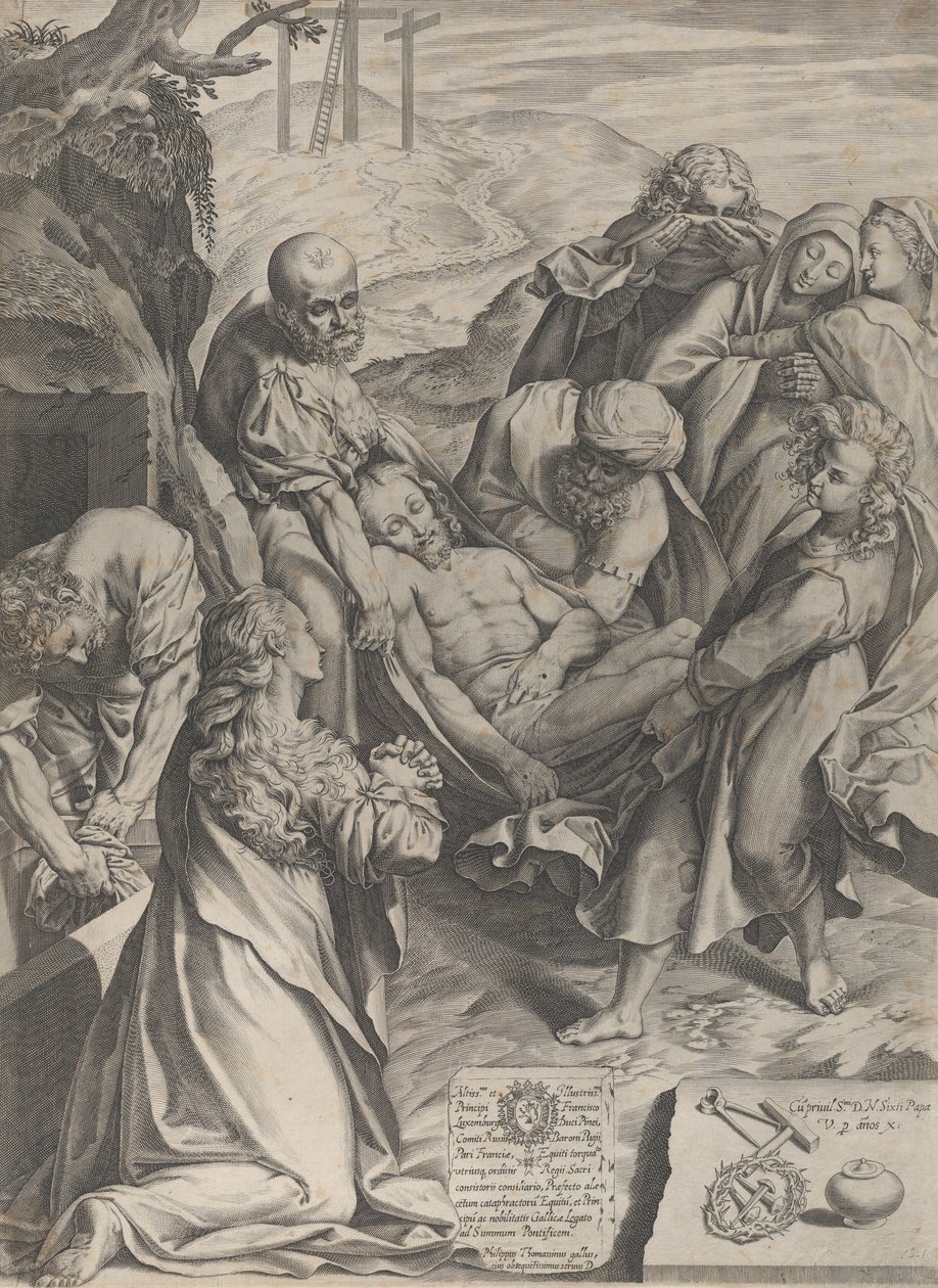 Gravleggingen, 1589. av Philippe Thomassin