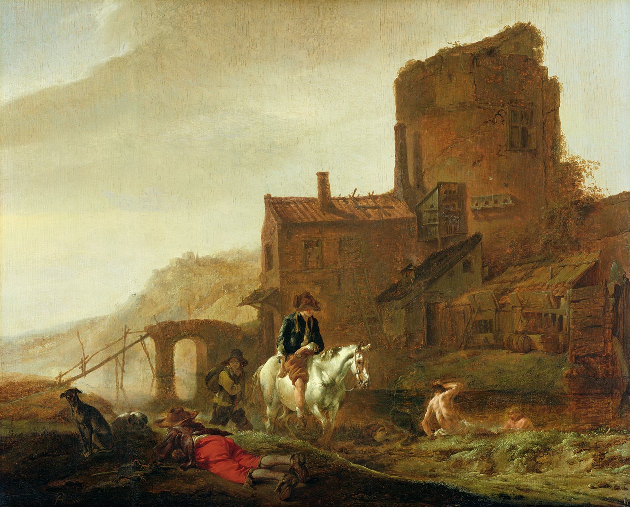 Rytter og Bader av Philips Wouwerman