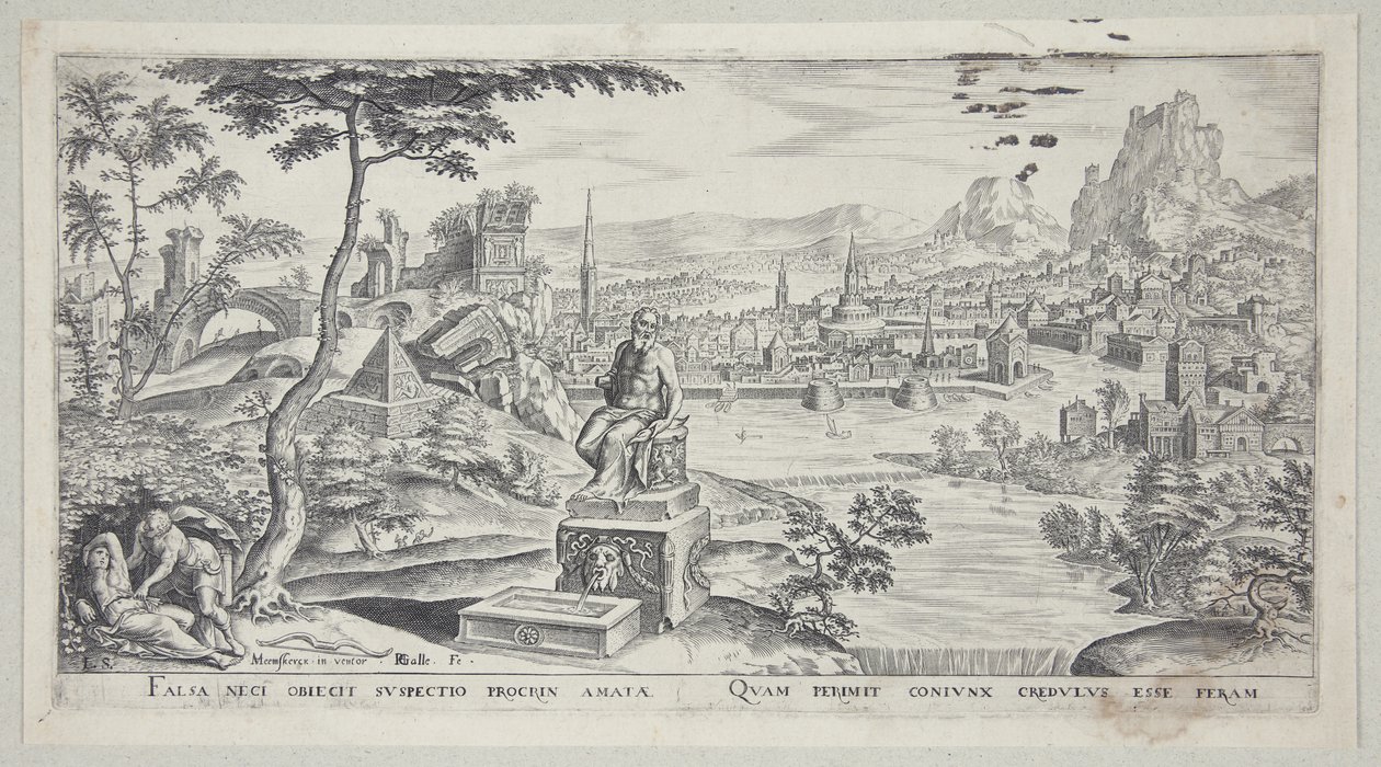 Cephalus og Procris av Philips Galle
