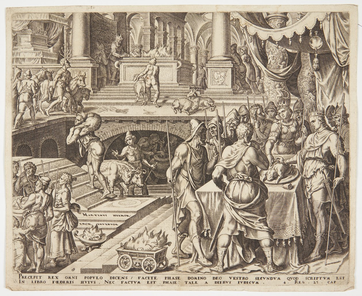 Josiah feirer påske av Philips Galle