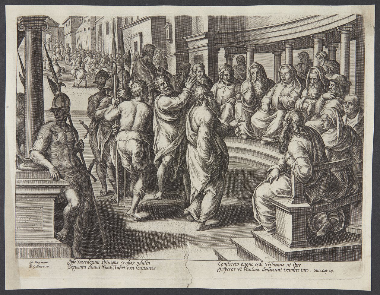 St. Paulus foran yppersteprestene av Philips Galle