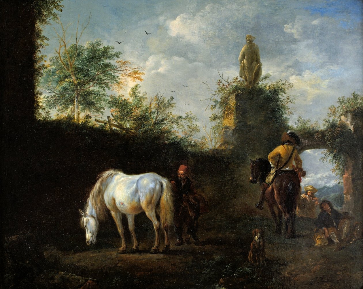 A Hawking Party, ca. 1665 av Philips Wouwerman