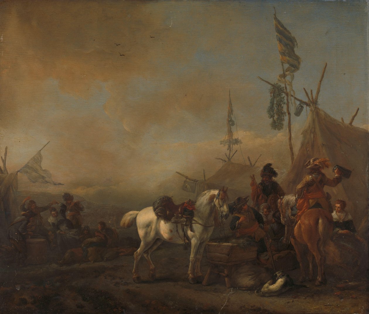 En hærleir av Philips Wouwerman